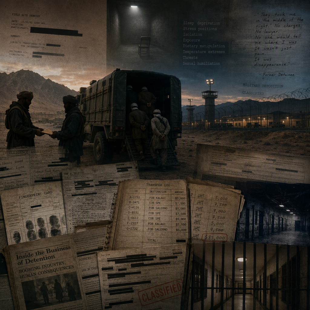 AI concept art inspired by The Bounty System and Mass Detentions: How Militiamen Turned Detainees Into Commodities